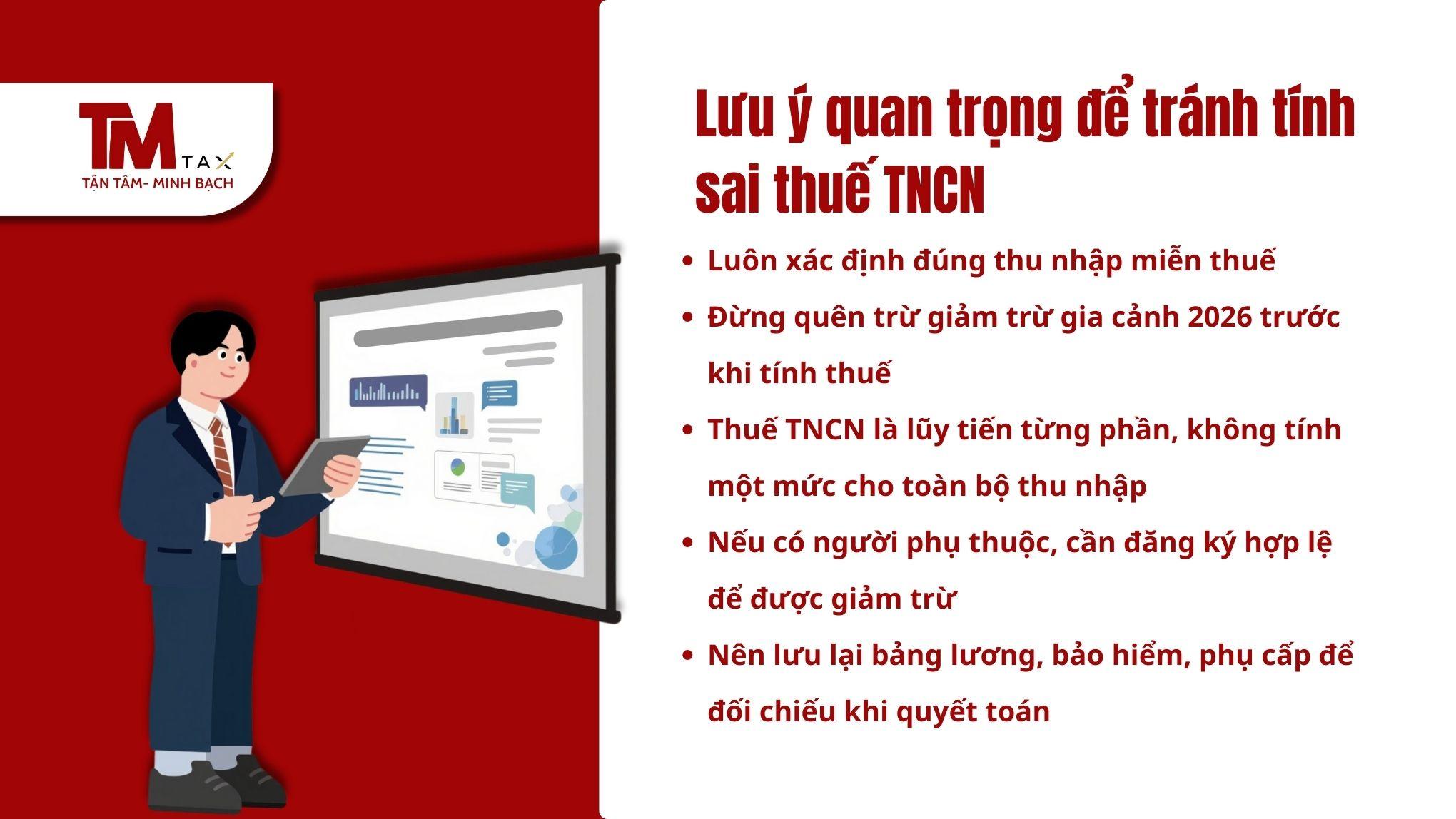 Lưu ý quan trọng để tránh tính sai thuế