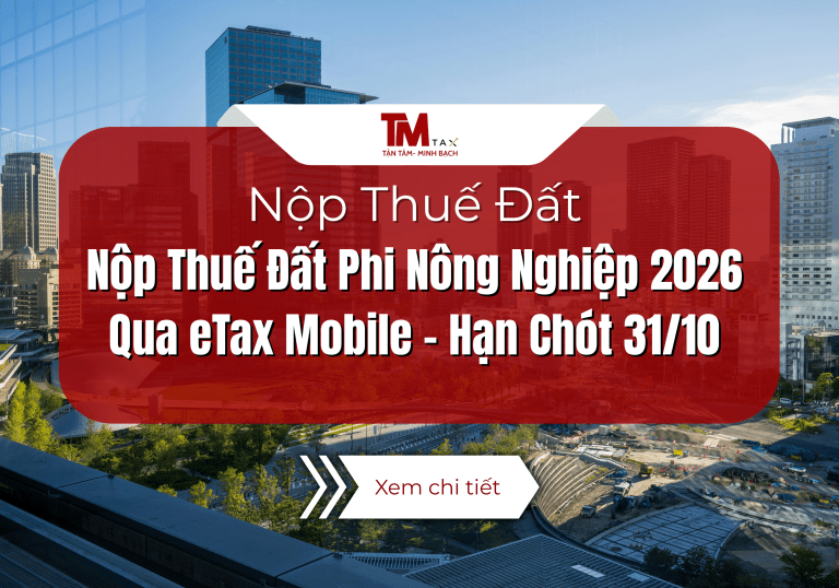 nộp thuế sử dụng đất phi nông nghiệp 2026